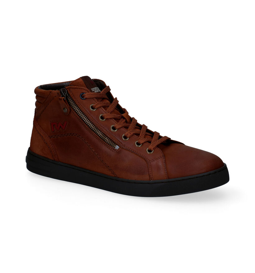 River Woods Alban Baskets en Cognac en cuir (298359)
