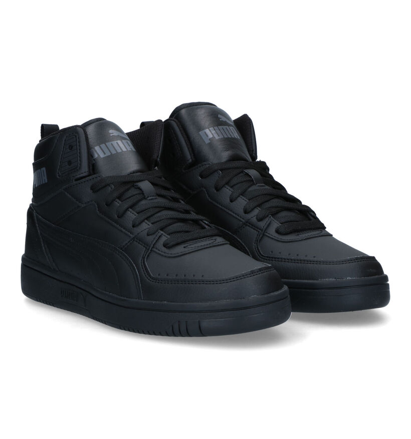 Puma Rebound Joy baskets montantes en Noir pour hommes (318675) - pour semelles orthopédiques