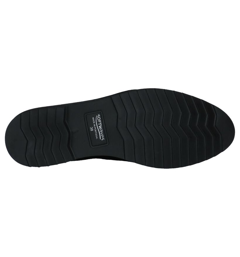 Softwaves Mocassins en Noir en daim (232667)