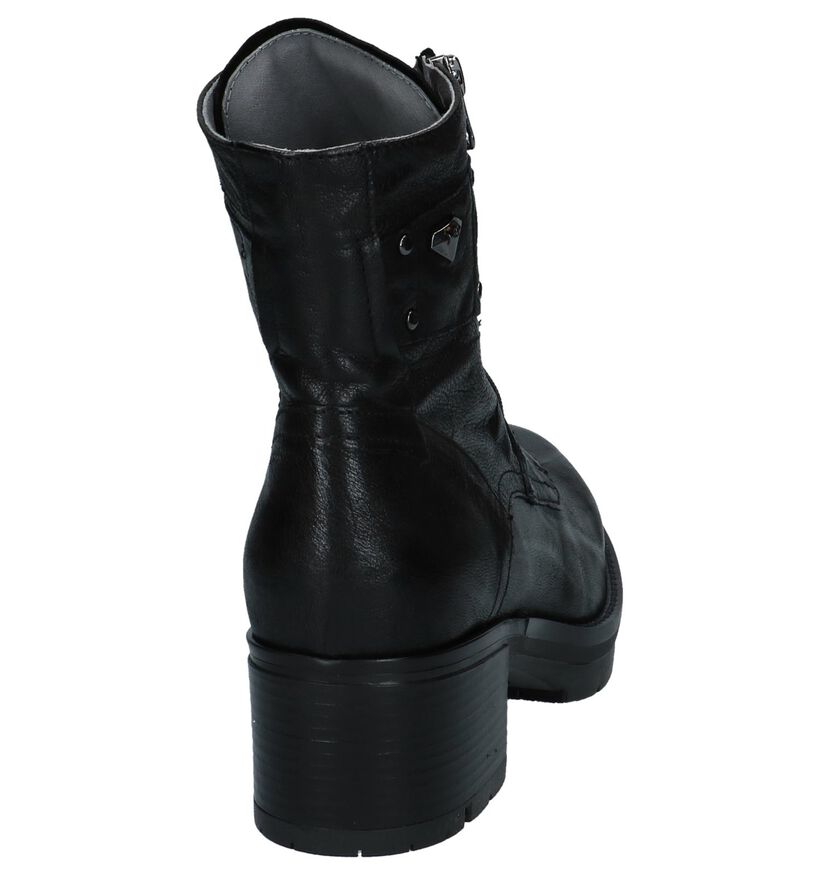 NeroGiardini Zwarte Boots met Rits en Veter in leer (226514)