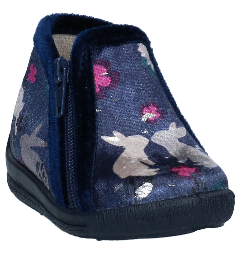 Bellamy Vickie Blauwe Pantoffels in stof (283980)