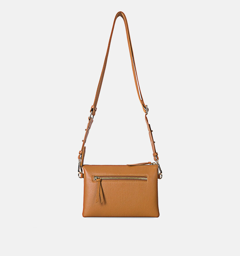 Crinkles Sac porté croisé en Camel pour femmes (342311)