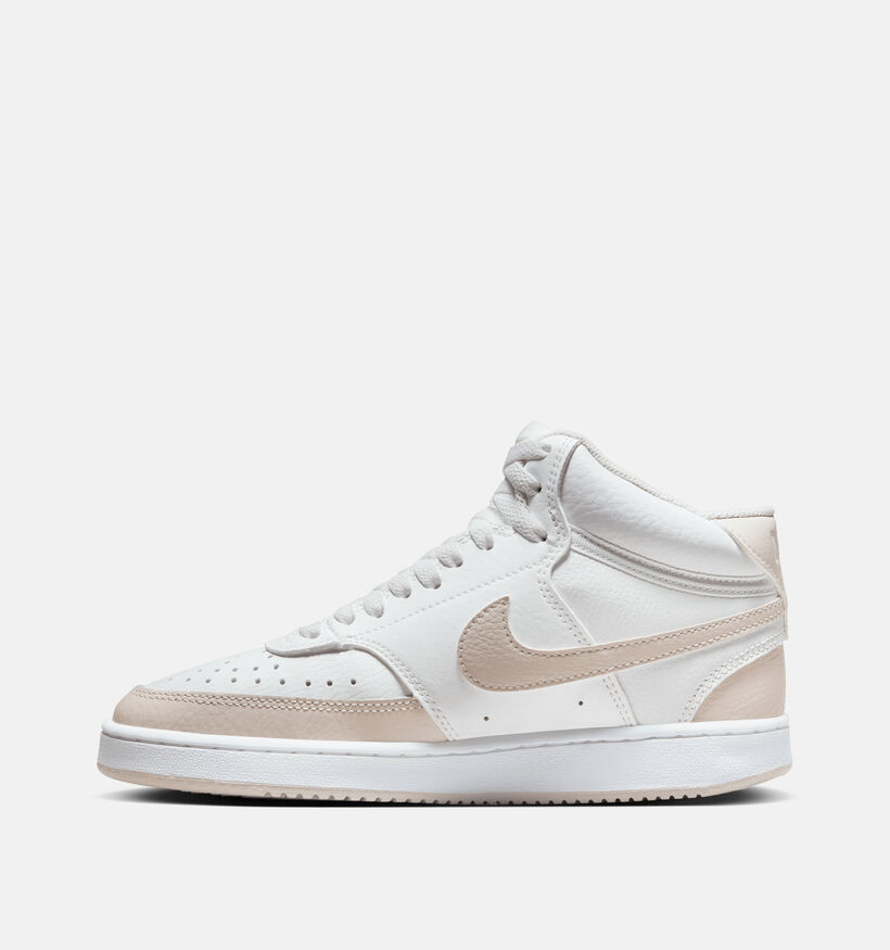 Nike Court Vision Mid Baskets en Blanc pour femmes (347834) - pour semelles orthopédiques