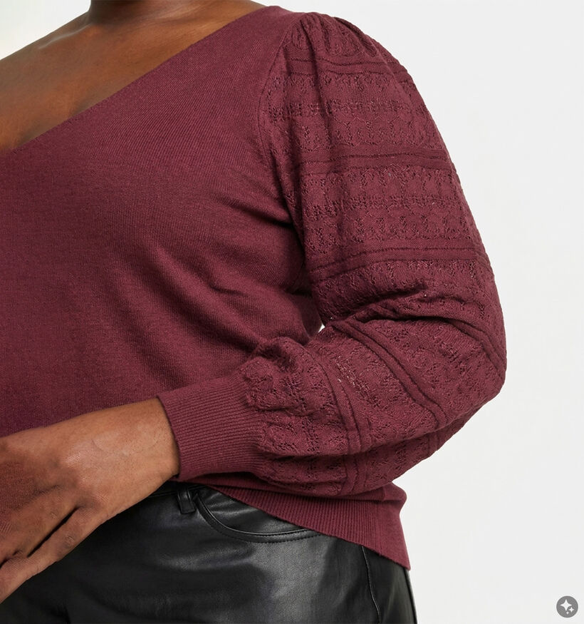 Vero Moda Curve New Limone Bordeaux Blouse voor dames (378121)