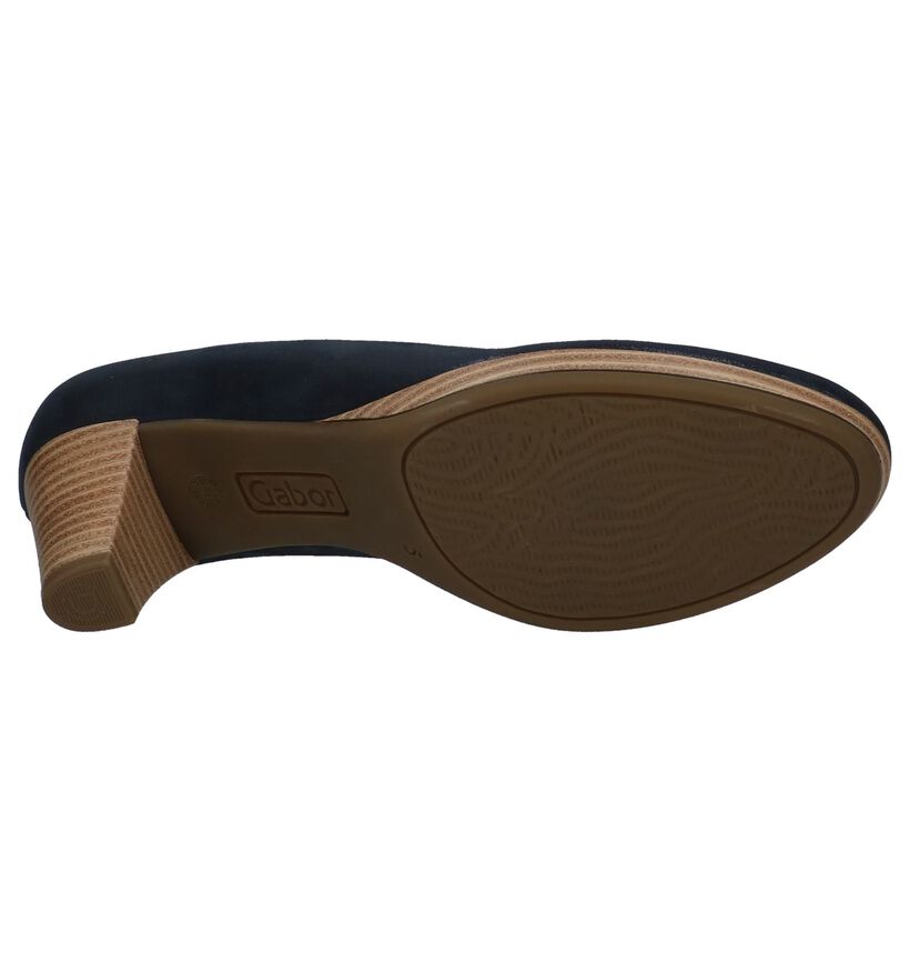 Gabor Escarpins classique en Bleu foncé en nubuck (245503)