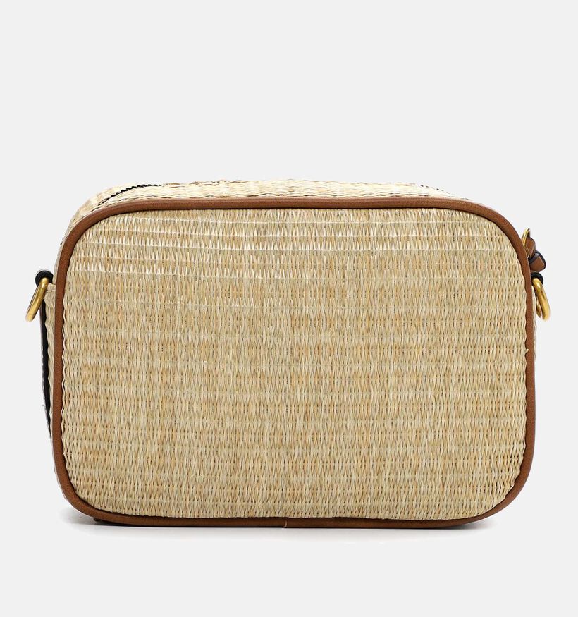 Tamaris Fernanda Beige Raffia Crossbodytas voor dames (355689)