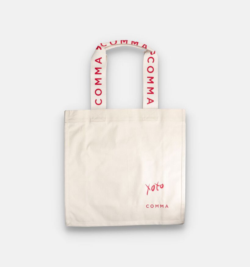 comma Cabas en Beige/Rouge pour femmes (372199)