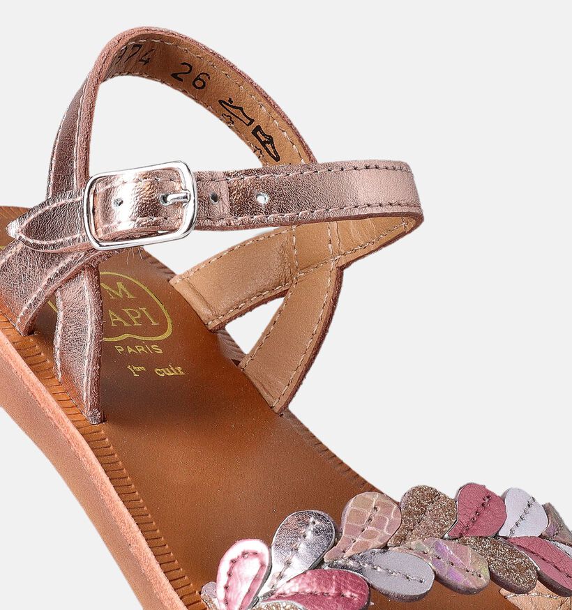 Pom d'Api Plagette Ferns Sandales en Rose pour filles (354605)