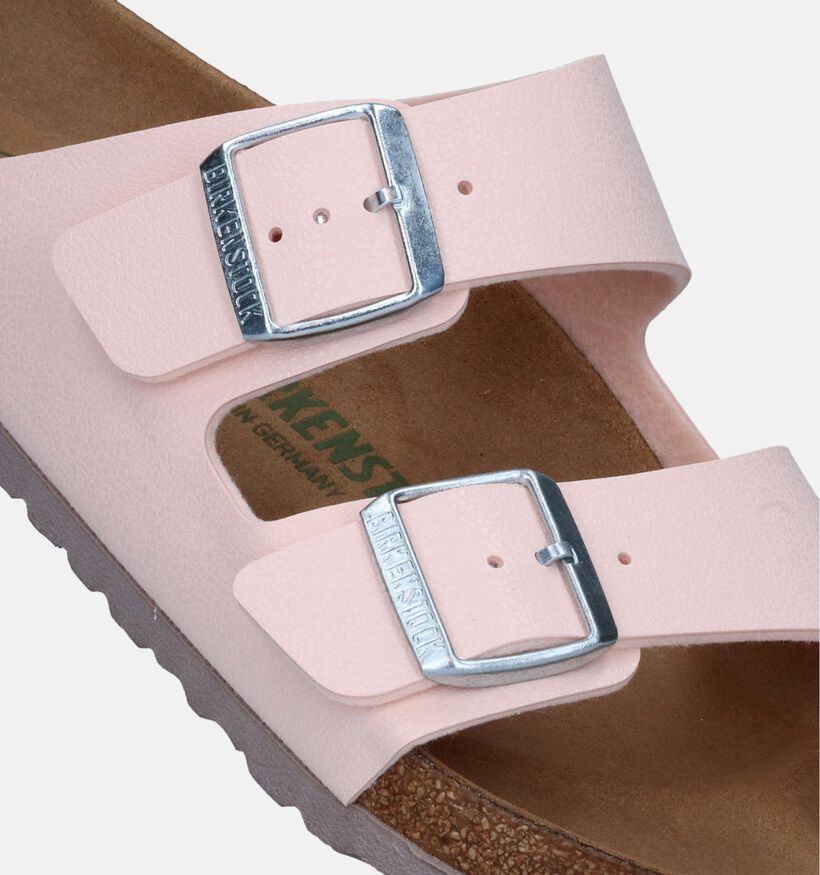 Birkenstock Arizona Birko Flor Nubuck Roze Slippers voor dames (337980)