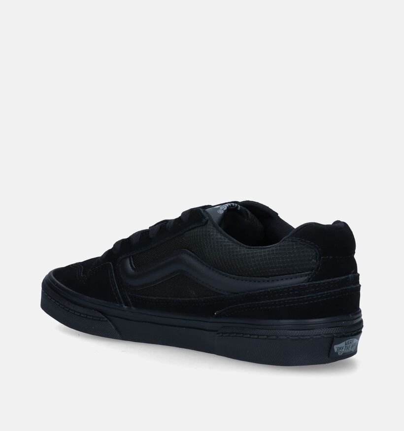 Vans Caldrone Suede Baskets de skate en Noir pour hommes, garçons (343778)