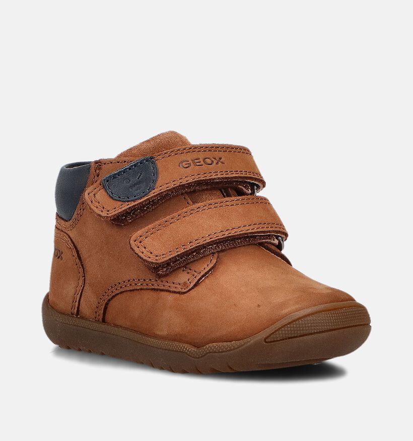 Geox Macchia Bruine Velcroschoenen voor jongens (360353) - geschikt voor steunzolen