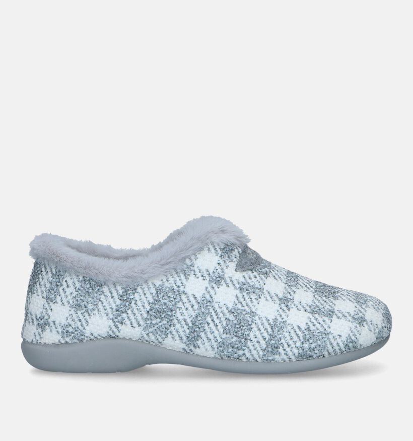 River Woods Niama Pantoufles à carreaux en Gris pour femmes (347366)