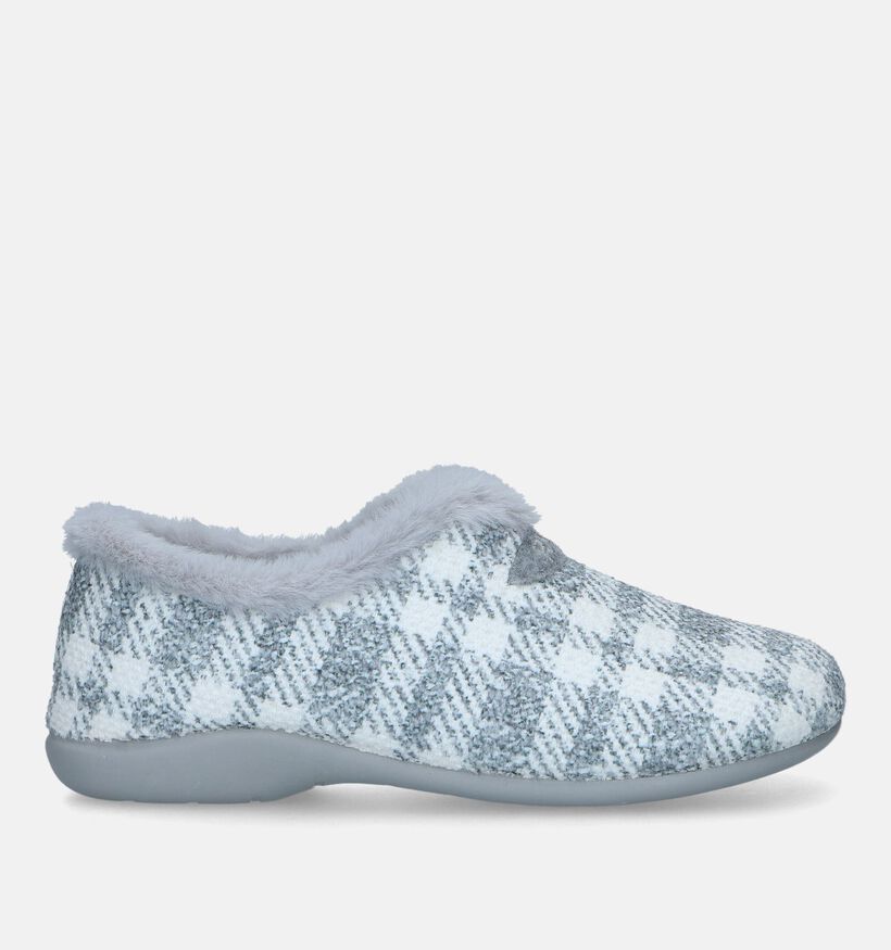 River Woods Niama Pantoufles à carreaux en Gris pour femmes (332629)