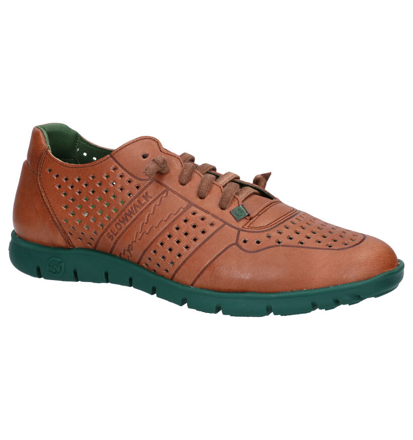 Slowwalk Morvi Cognac Veterschoenen in leer (275053)