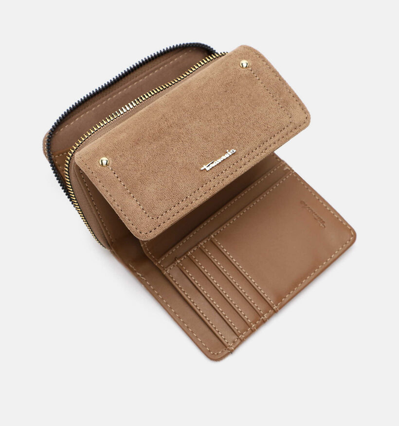 Tamaris Marina Suede Porte-monnaie zipp&eacute; en Beige pour femmes (378801)