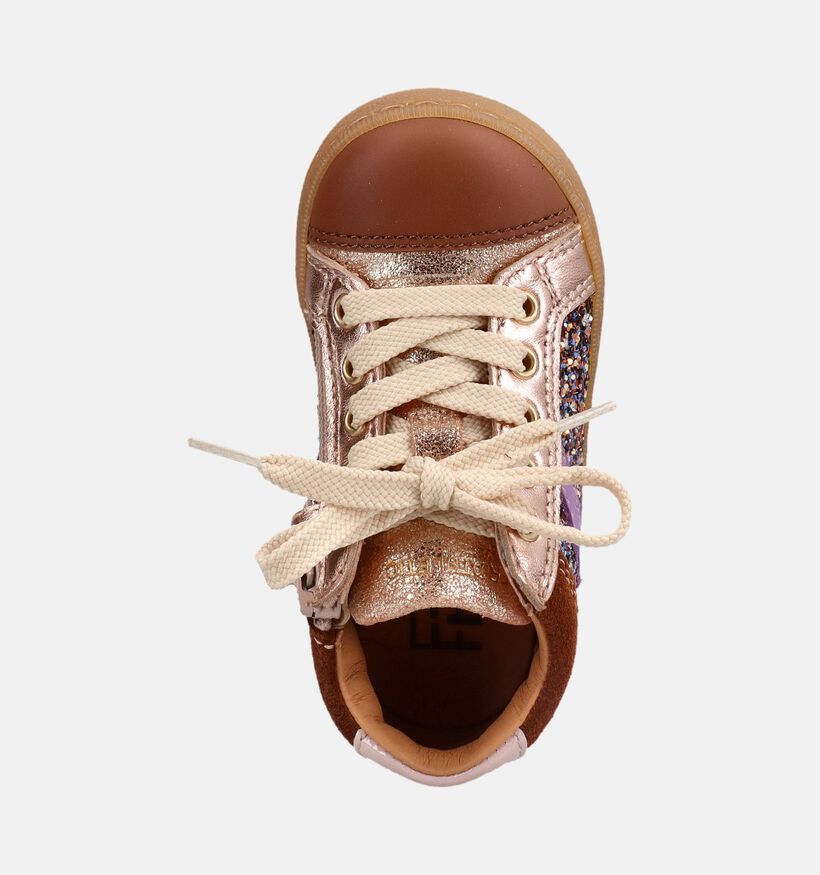 FR by Romagnoli Cognac/Ros&eacute; Gouden Sneakers voor meisjes (378998) - geschikt voor steunzolen