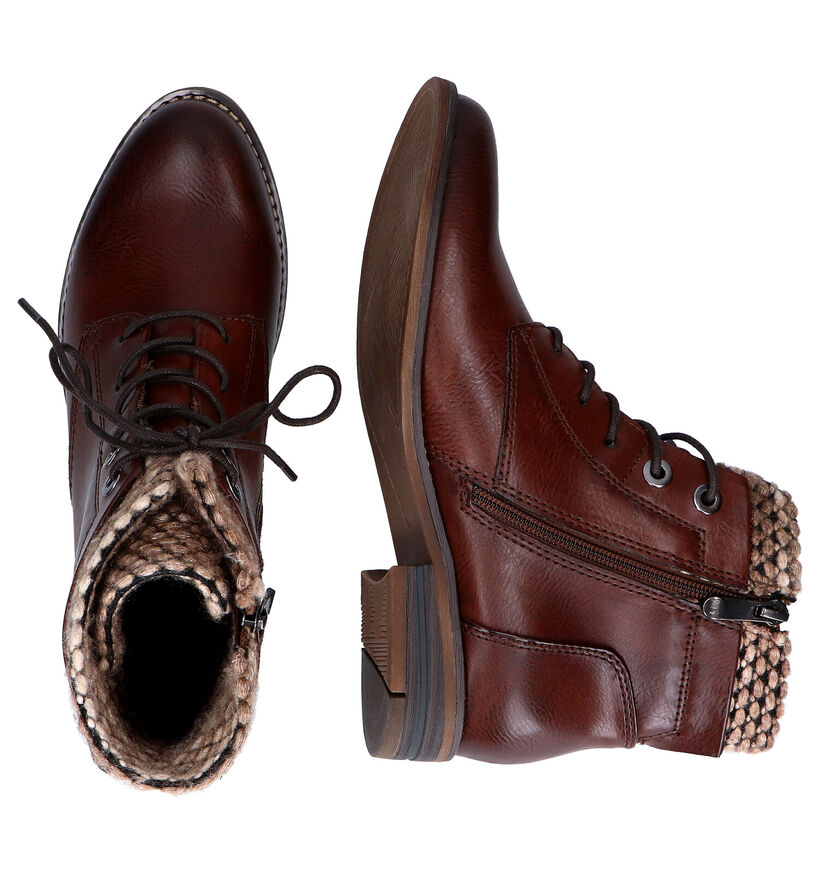 Marco Tozzi Bottines à lacets en Marron en cuir (296930)