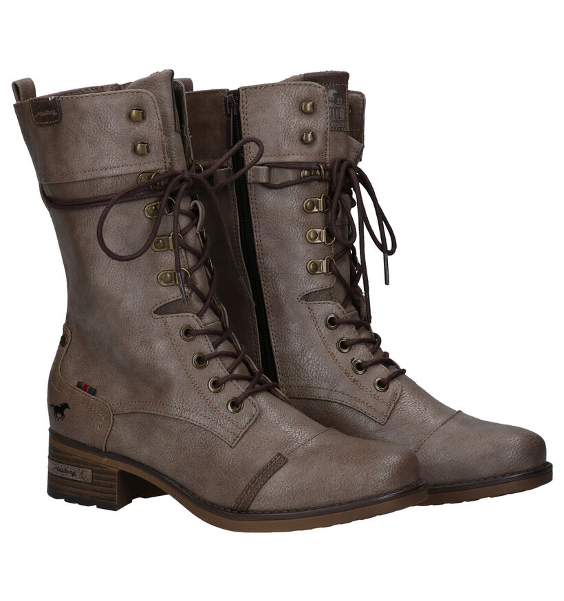 Mustang Bruine Bottines in kunstleer (294332)