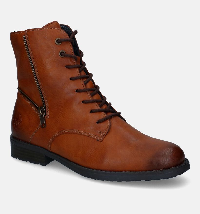 Rieker Boots à lacets en Cognac pour femmes (315755)