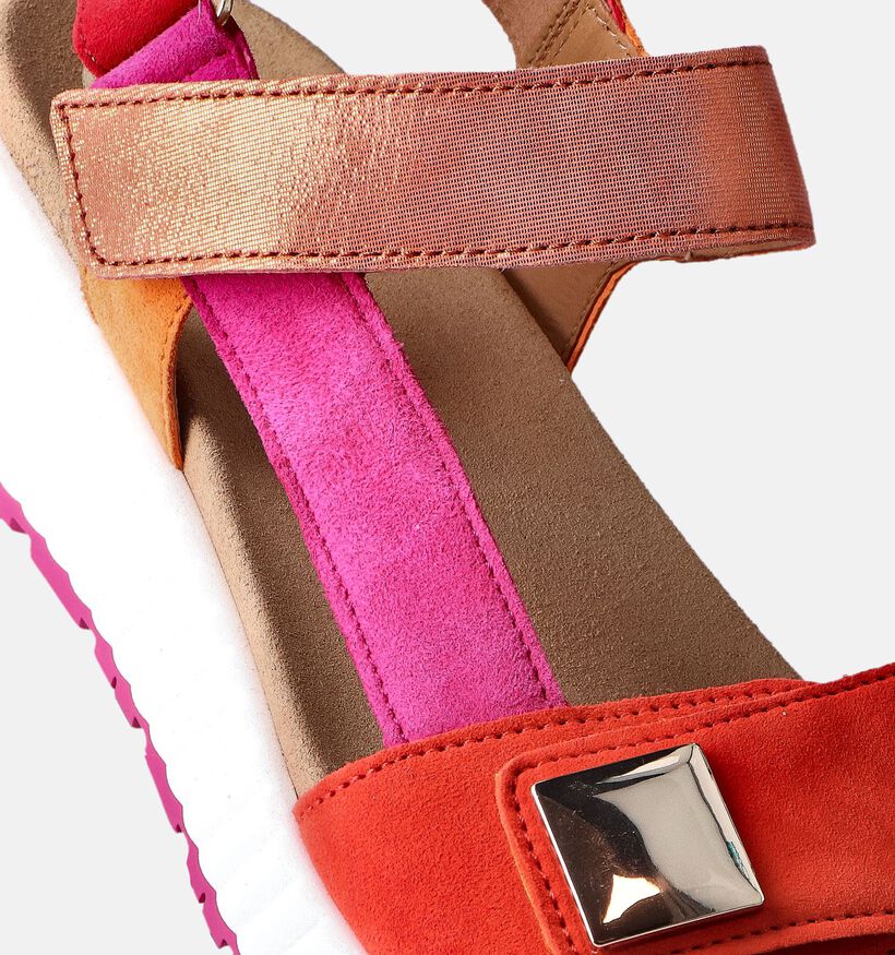 Gabor Best Fitting Rode Sandalen met sleehak voor dames (355109)