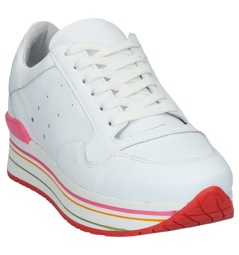 Witte Lage Geklede Sneakers Tango Marike in leer (224194)