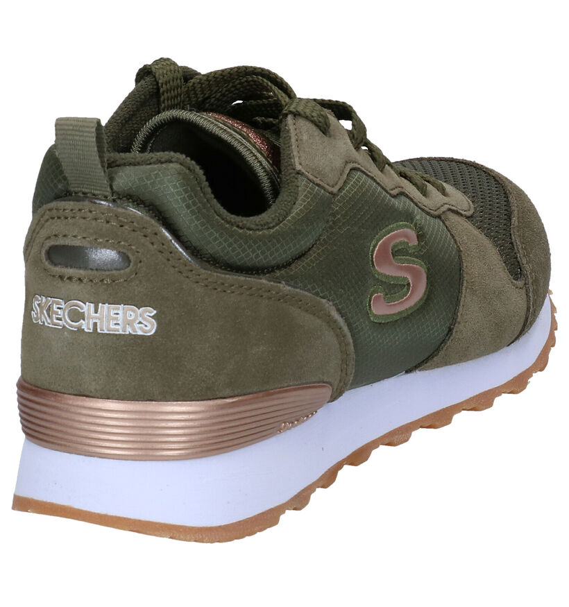 Skechers Gold'n Gurl Blauwe Sneakers in daim (293947)