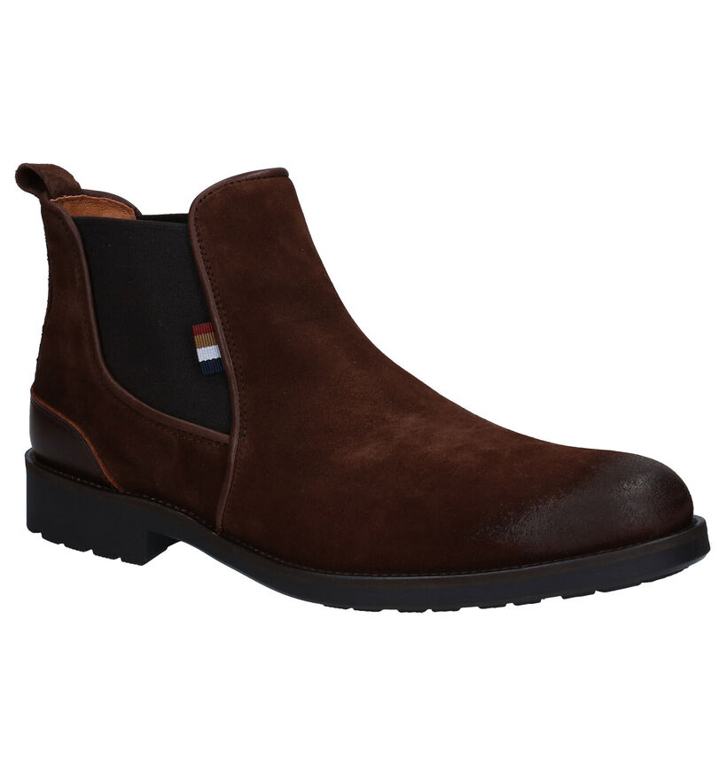 Via Borgo Bruine Chelsea Boots in nubuck (280923)