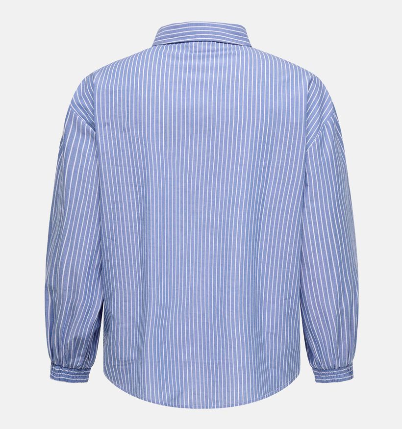 ONLY Carmakoma Arja Blauw Gestreept hemd voor dames (351440)