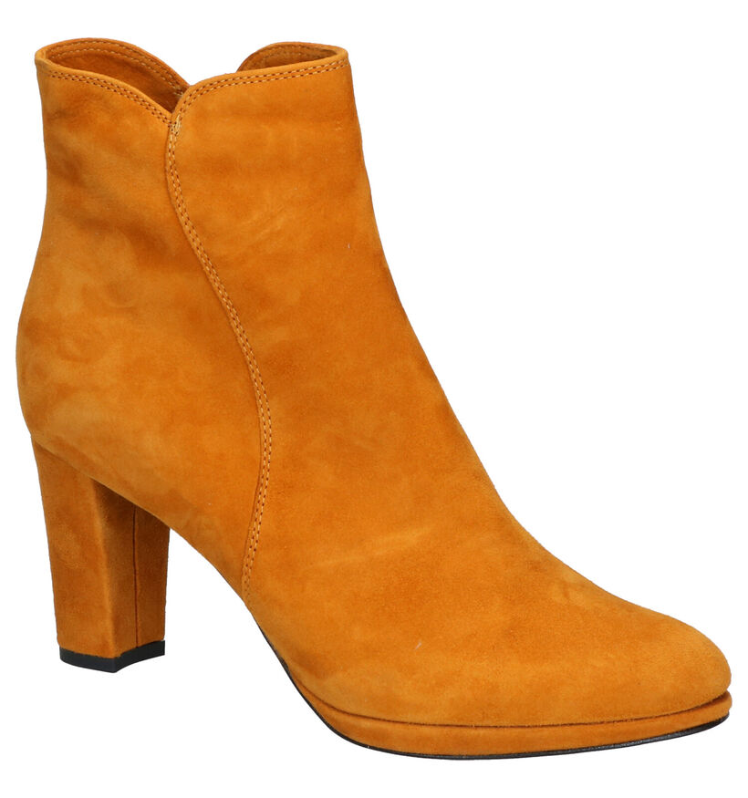 Hampton Bays Bottillons à talons en Jaune foncé en daim (257603)