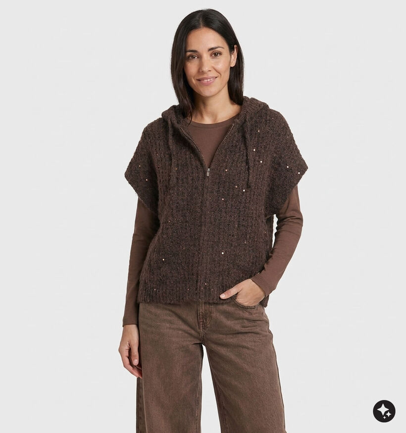 Deeluxe Original Aliama Donkerbruine Vest voor dames (382272)