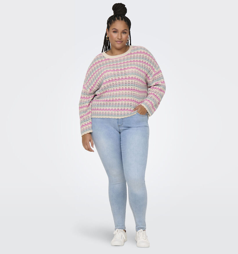 ONLY Carmakoma Asa Roze Gebreide trui voor dames (351436)