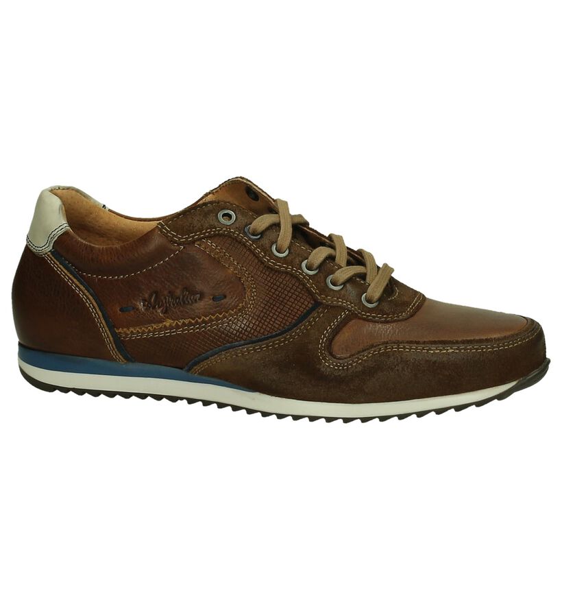 Casual Cognac Veterschoen Australian in leer (203101)