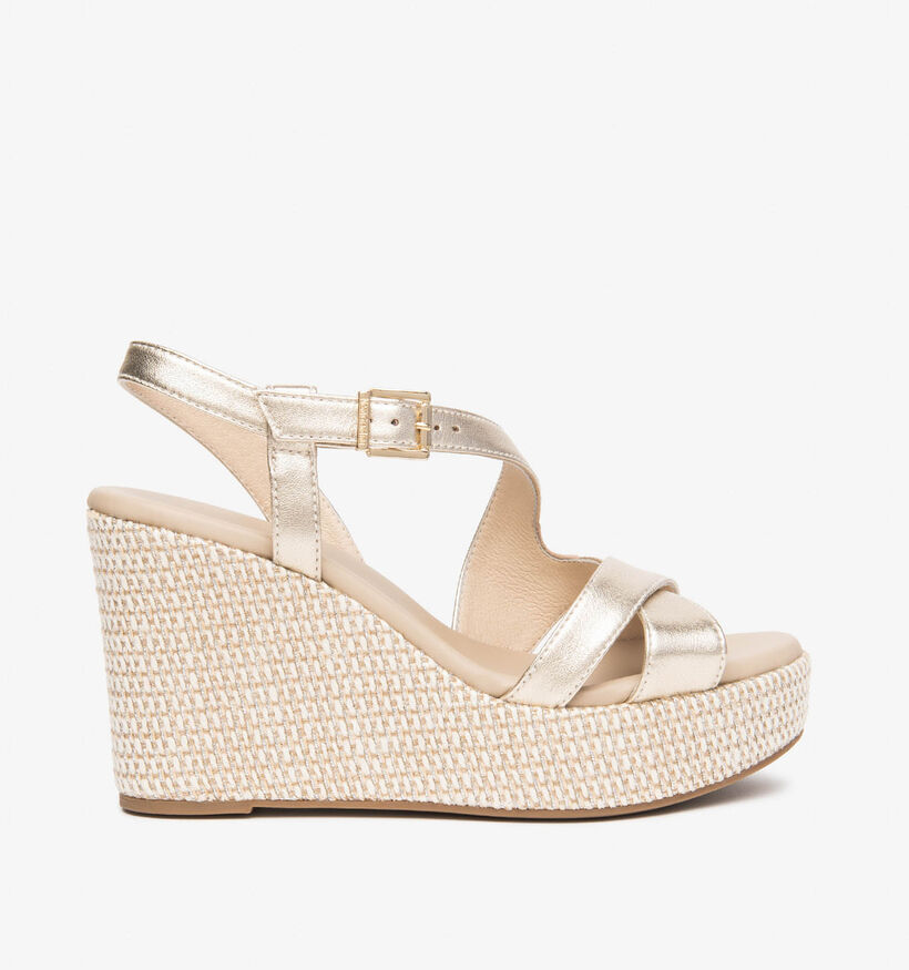 NeroGiardini Gouden Sandalen met Sleehak voor dames (370727)