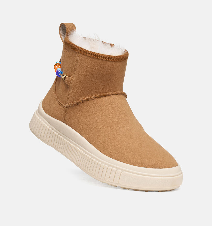 Geox Laquinny Camel Enkellaarzen met Rits voor meisjes (377742) - geschikt voor steunzolen
