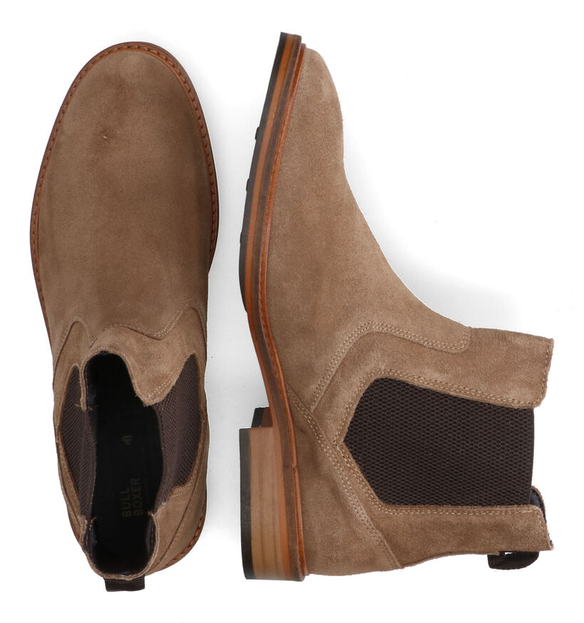 Bullboxer Bottines Chelsea en Taupe en textile (313093)
