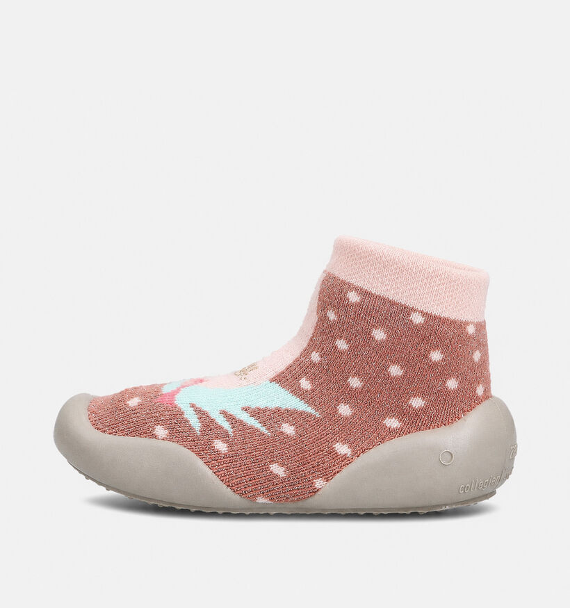 Coll&eacute;gien Pantoufles ferm&eacute;es en Rose pour filles (364993) - pour semelles orthop&eacute;diques