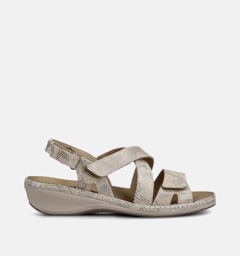 Hush Puppies Regin Beige Sandalen voor dames (370585) - geschikt voor steunzolen