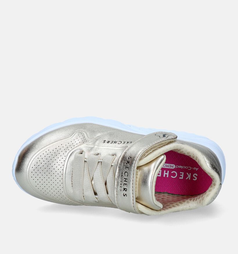 Skechers Uno Lite Chrome Steps Gouden Sneakers voor meisjes (334310)