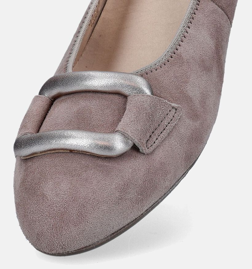 Gabor Beige Pumps met blokhak voor dames (355012) - geschikt voor steunzolen