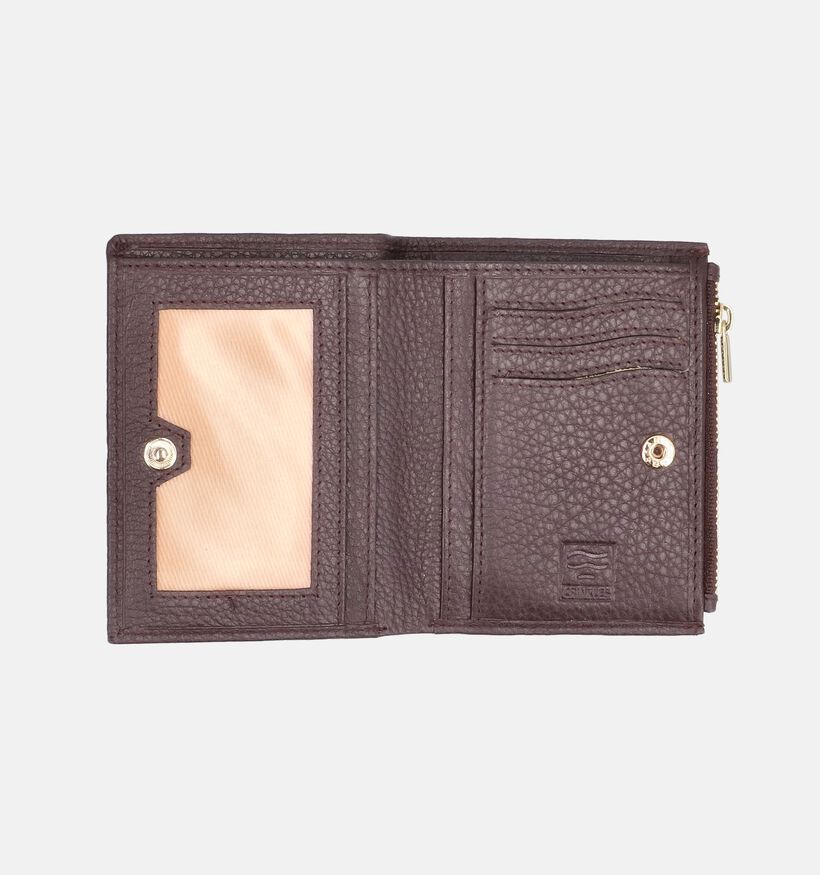 Crinkles Bordeaux Portemonnee met Rits voor dames (381744)