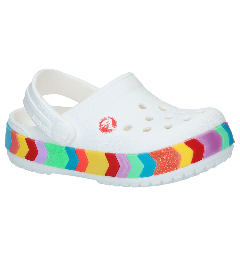 Crocs Chevron Beaded Clog Sandales en Blanc pour filles (289805)