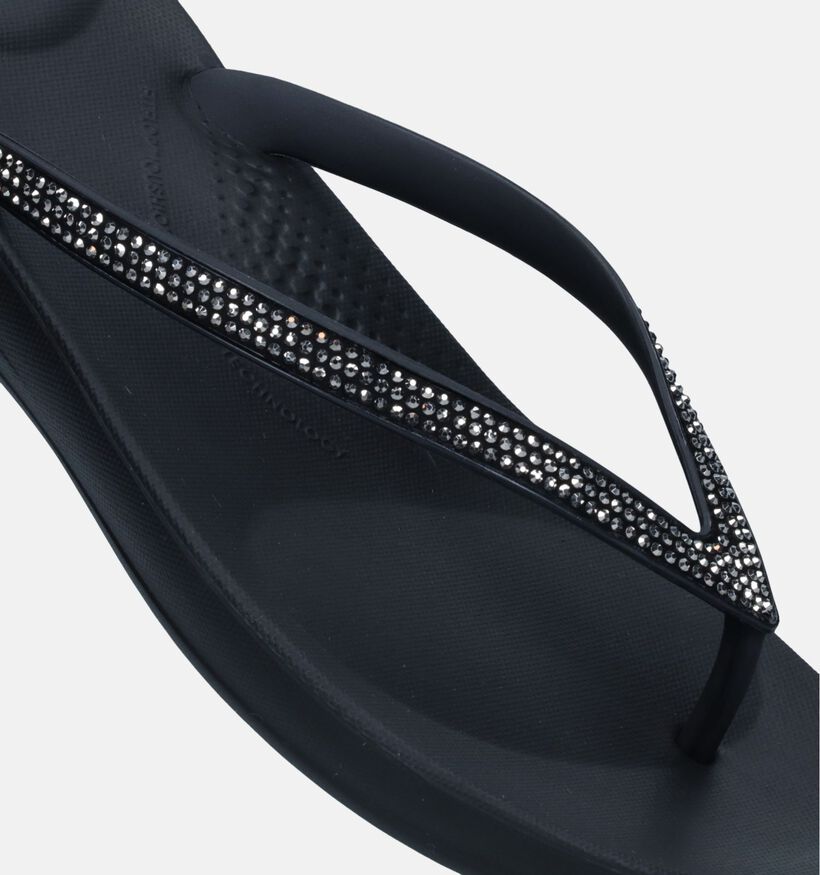 FitFlop Iqushion Sparkle Tongs en Noir pour femmes (336947)