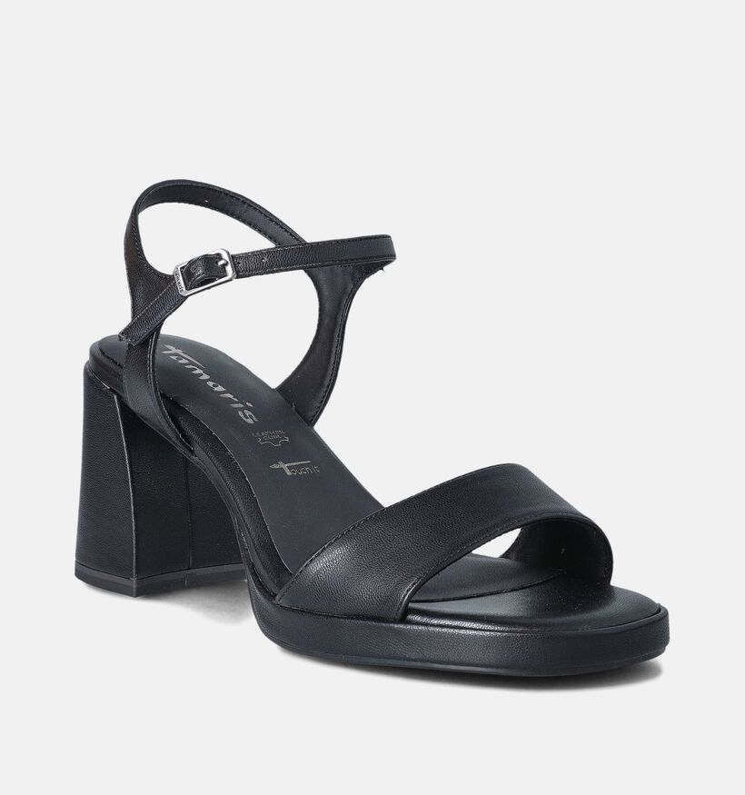 Tamaris Zwarte Sandalen met blokhak voor dames (354386)