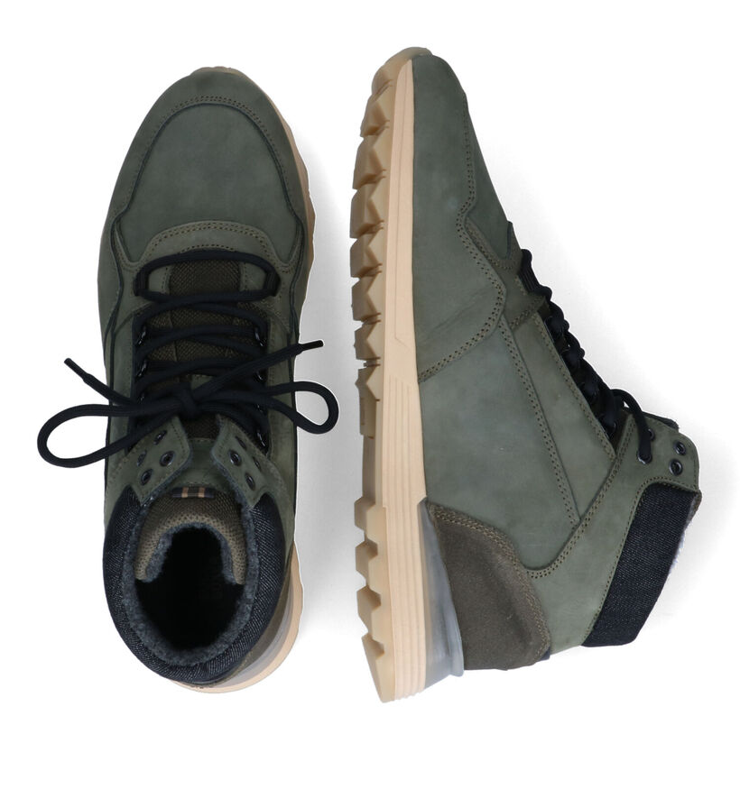 Bullboxer Chaussures hautes en Vert kaki pour hommes (313098) - pour semelles orthopédiques