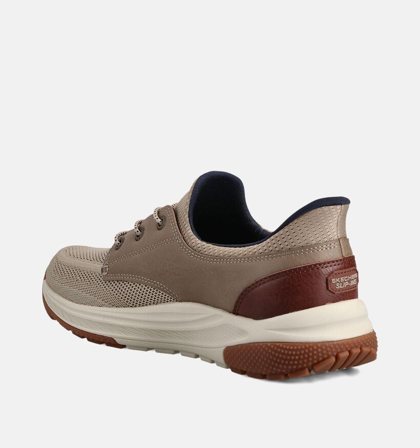 Skechers Meroe Alden Taupe Slip-in Sneakers voor heren (371033) - geschikt voor steunzolen
