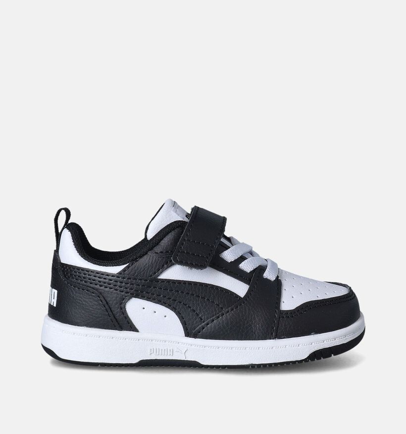 Puma Rebound V6 Baskets en Blanc pour filles, garçons (361494) - pour semelles orthopédiques