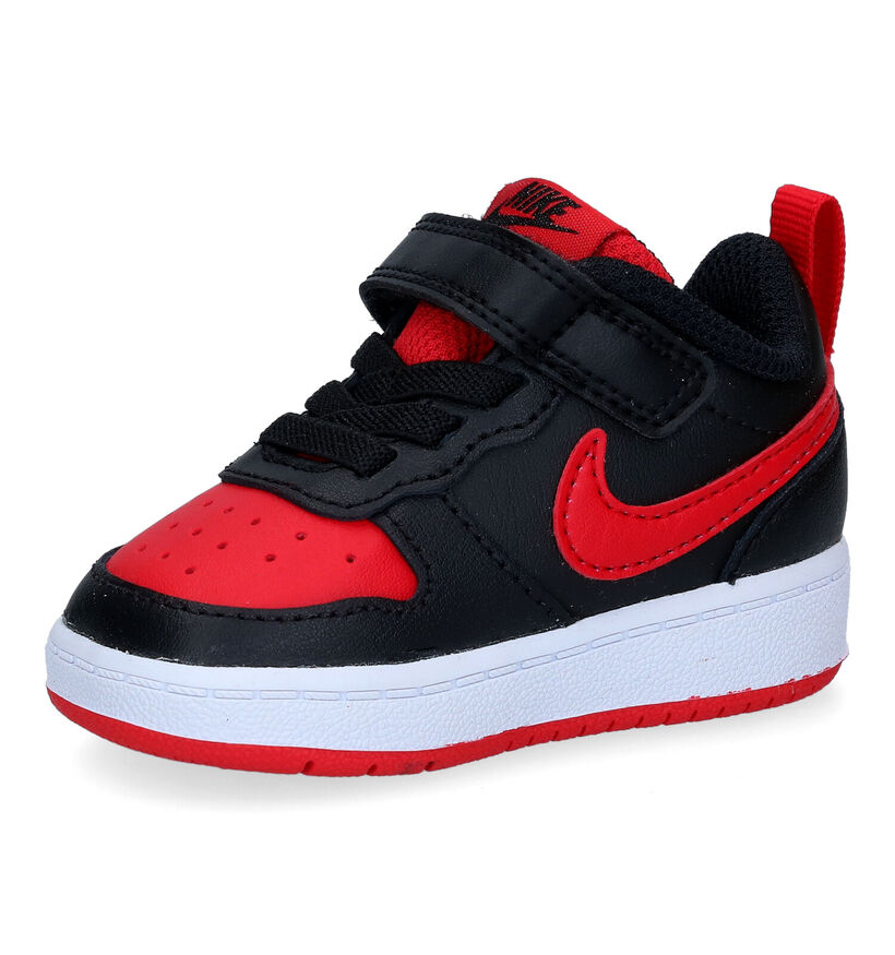 Nike Court Borough Zwarte Sneakers voor jongens, meisjes (302142)