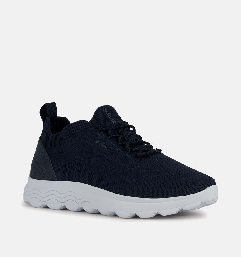 Geox Spherica Blauwe Veterschoenen voor heren (353838) - geschikt voor steunzolen