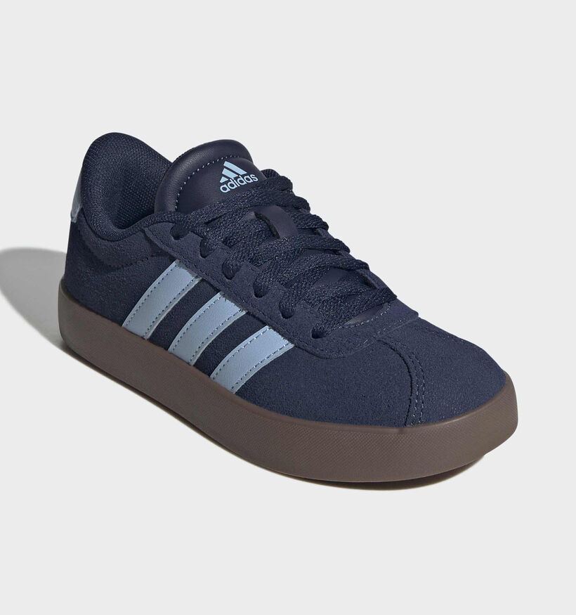 adidas VL Court 3.0 Baskets en Bleu fonc&eacute; pour gar&ccedil;ons (375389)