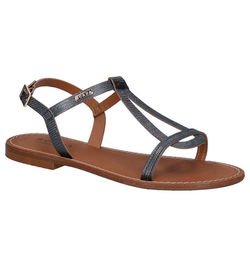 Scapa Sandales plates en Bronze en simili cuir (287708)
